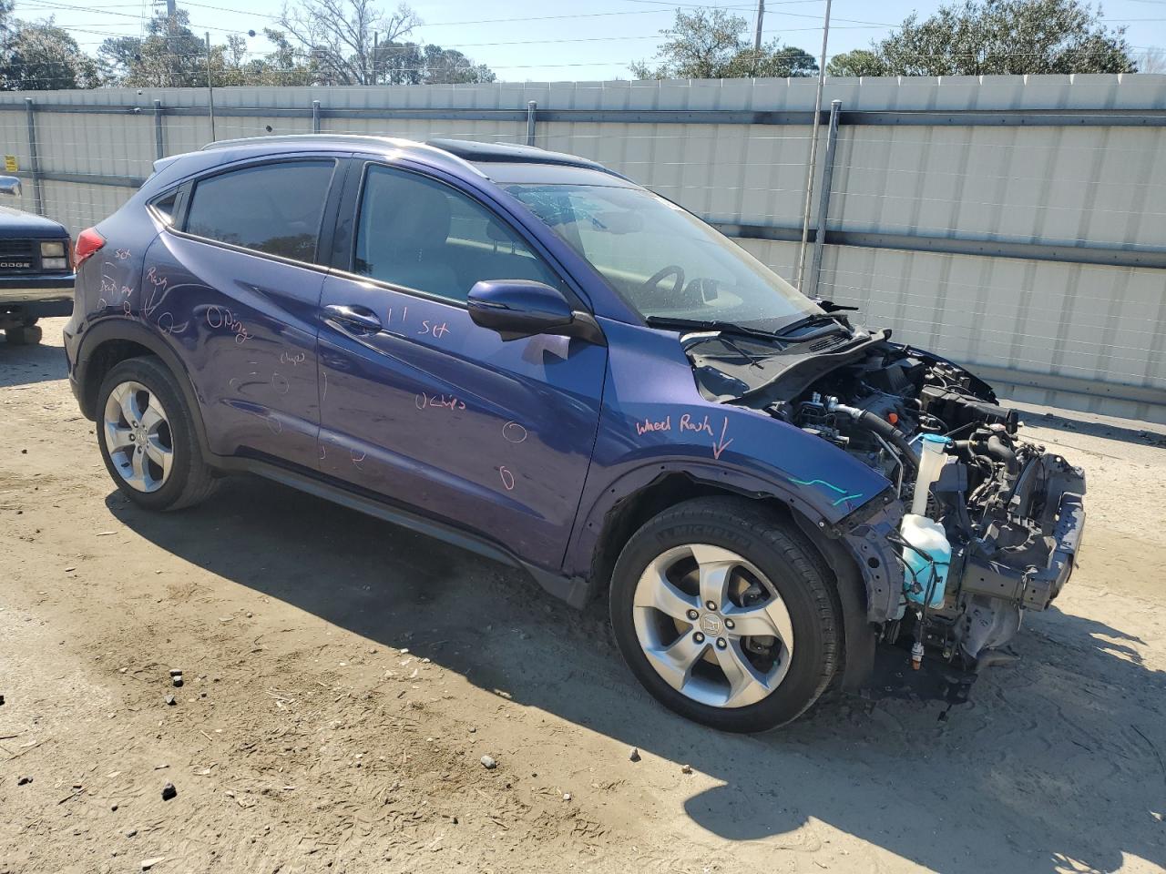 2016 Honda HR-V VIN 3CZRU5H7XGM746984 Copart auction photo, front end damage thumbnail 4