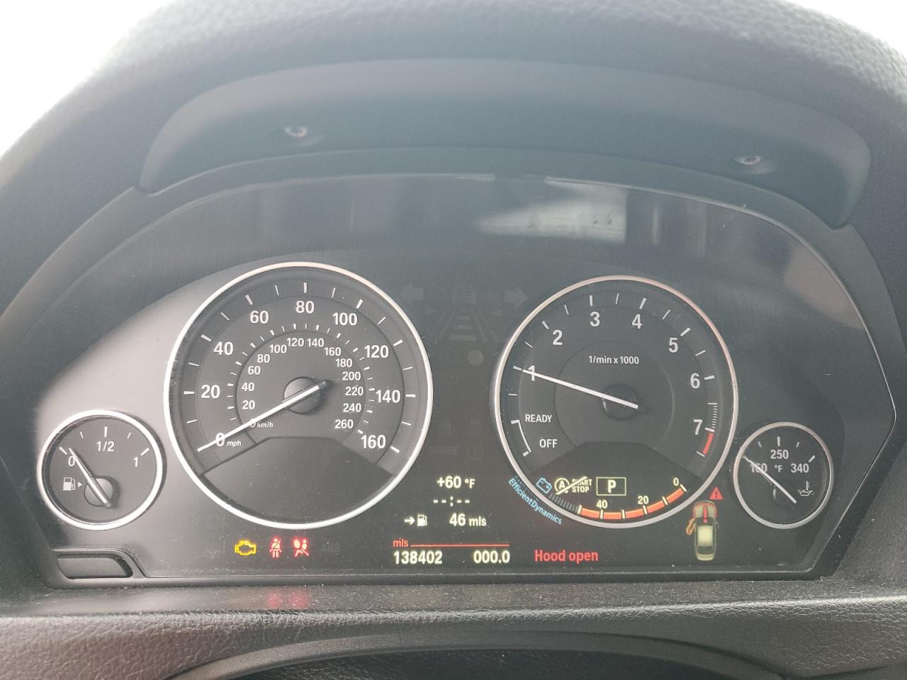 2013 BMW 3er VIN WBA3A5G53DNP21850 Copart auction photo, front end / side damage thumbnail 9
