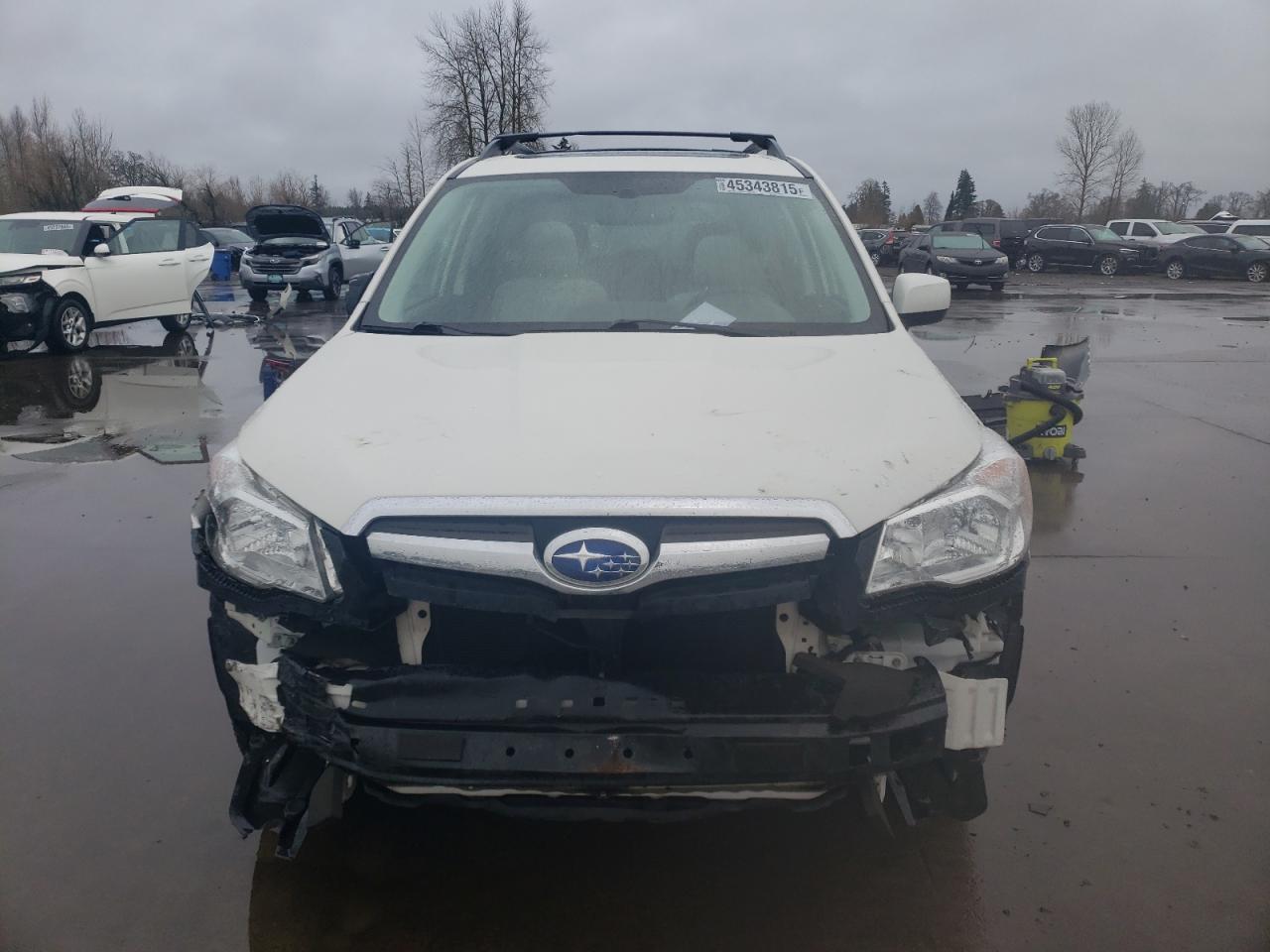 2016 Subaru Forester VIN JF2SJADC9GH547121 Copart auction photo, front end / side damage thumbnail 5
