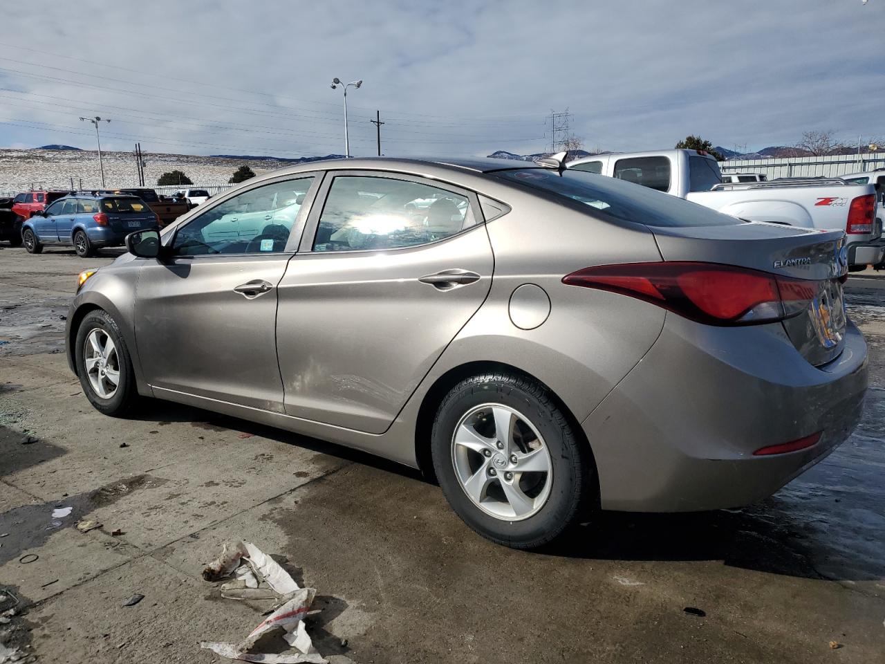 2015 Hyundai Elantra VIN 5NPDH4AE4FH568386 Copart auction photo, vandalism damage thumbnail 2