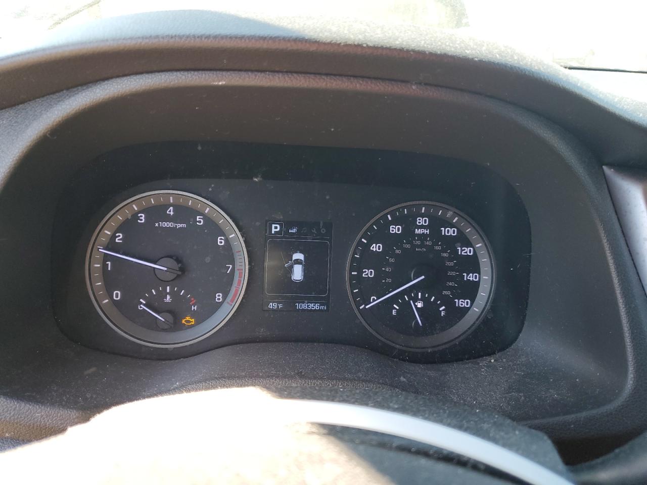 2017 Hyundai Tucson VIN KM8J23A47HU424065 Copart auction photo, water/flood damage thumbnail 9