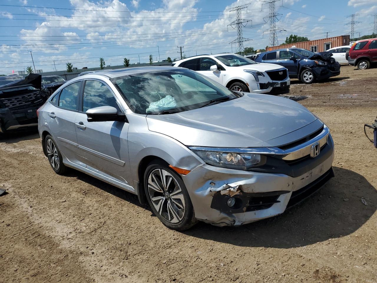 2016 Honda Civic VIN 19XFC1F38GE016974 Copart auction photo, front end damage thumbnail 4