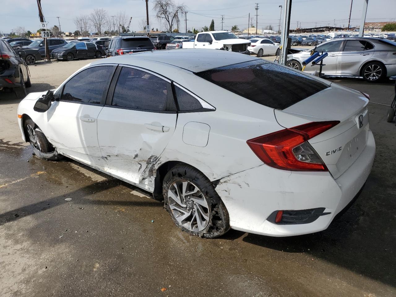 2016 Honda Civic VIN 2HGFC2F75GH538489 Copart auction photo, side / front end damage thumbnail 2