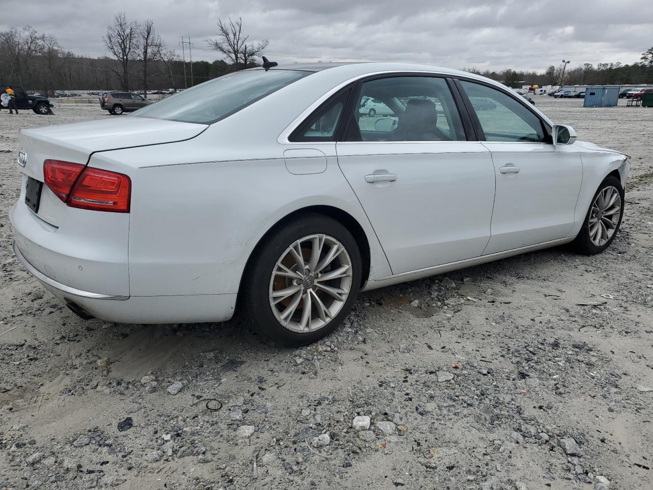 2014 Audi A8 VIN WAURGAFD3EN003758 Copart auction photo, front end damage thumbnail 3