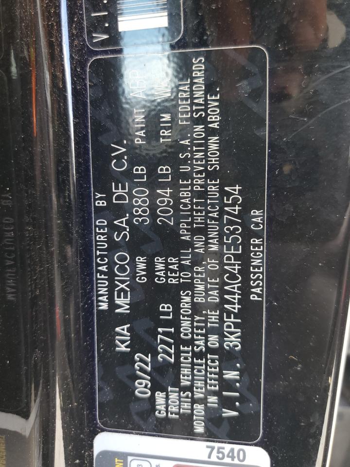 2023 KIA Forte VIN 3KPF44AC4PE537454 Copart auction photo, front end damage thumbnail 12