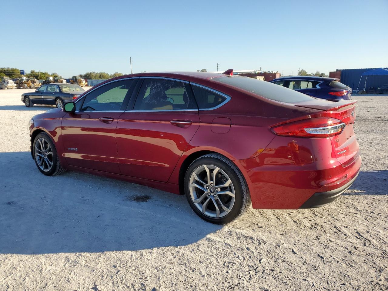 2019 Ford Fusion VIN 3FA6P0RU5KR127931 Copart auction photo, front end / side damage thumbnail 2