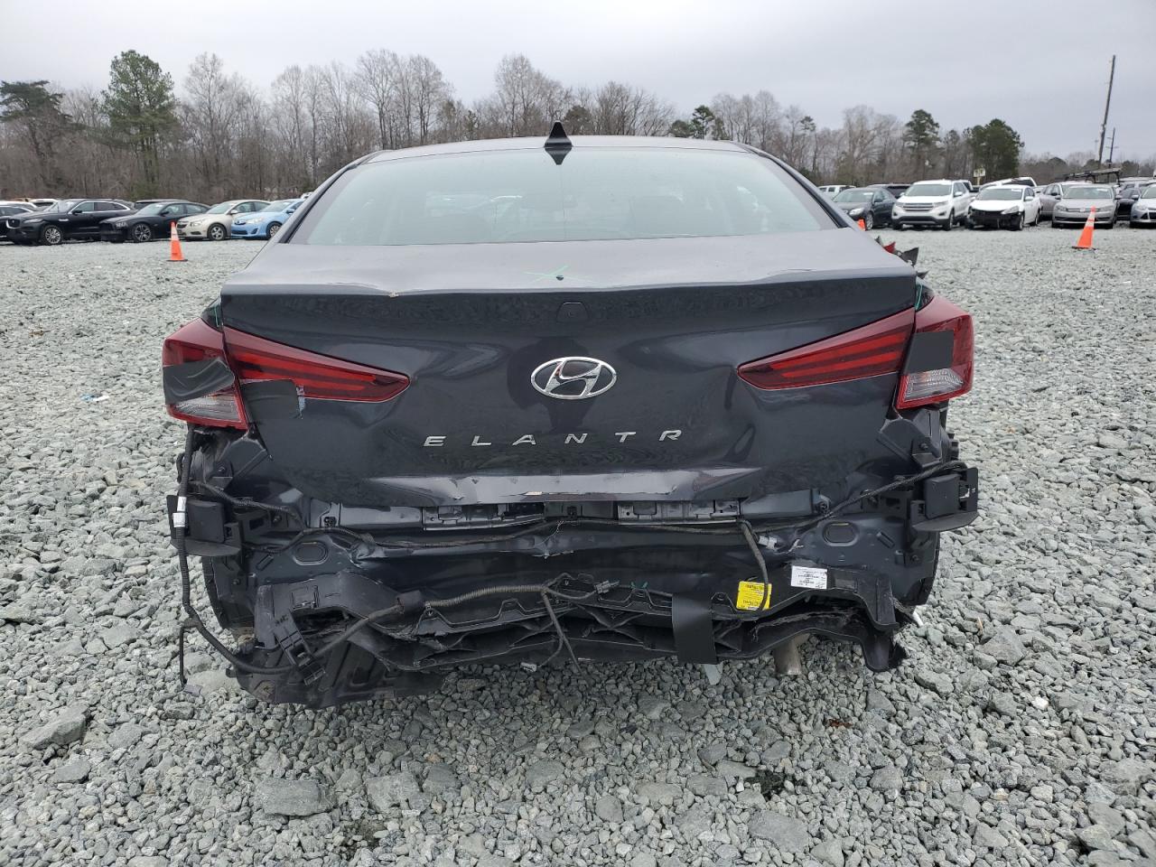2020 Hyundai Elantra VIN 5NPD84LF3LH606949 Copart auction photo, rear end damage thumbnail 6