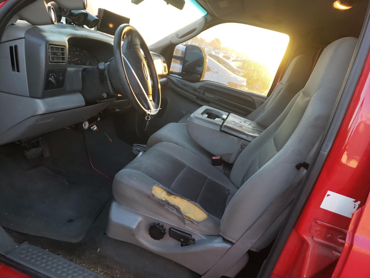 2004 Ford F250 VIN 1FTNW20P54EC04153 Copart auction photo, side / front end damage thumbnail 7