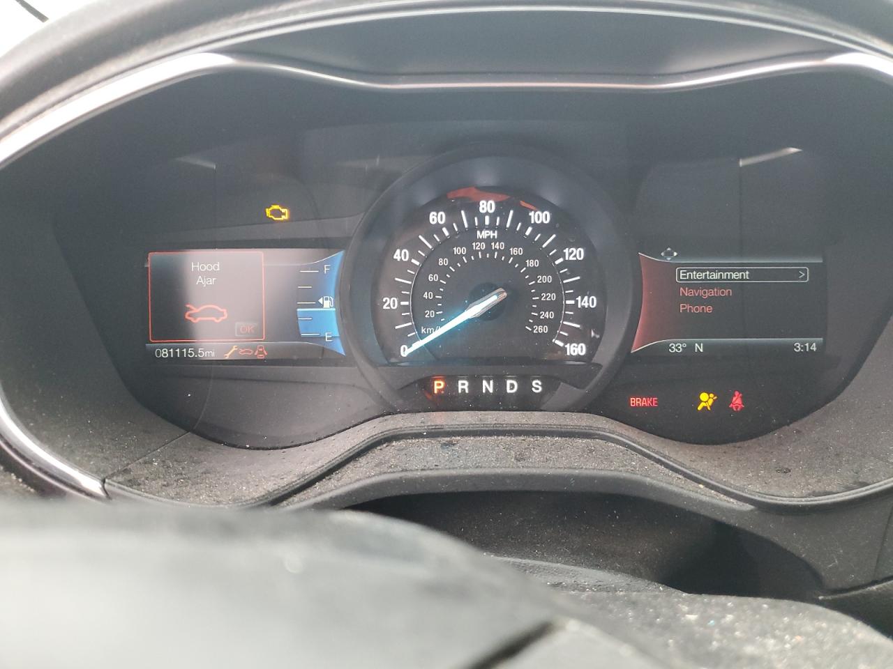 2020 Ford Fusion VIN 3FA6P0K94LR163861 Copart auction photo, front end damage thumbnail 9