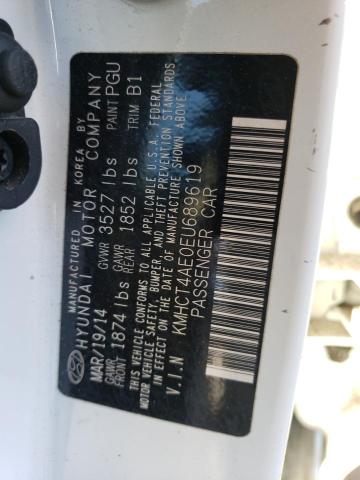2014 Hyundai Accent VIN KMHCT4AE0EU689619 Copart auction photo, front end damage thumbnail 13