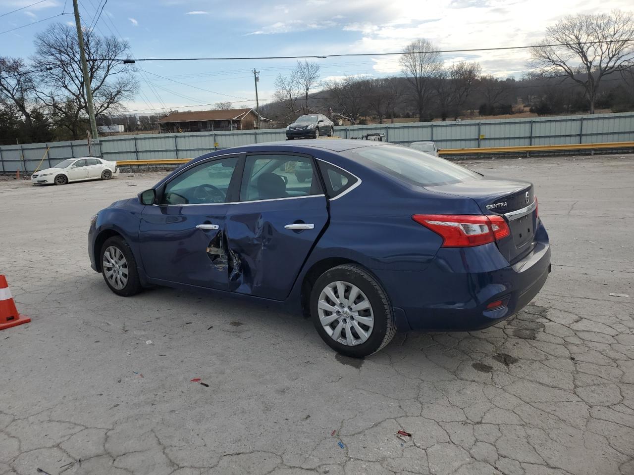 2019 Nissan Sentra VIN 3N1AB7AP0KY445725 Copart auction photo, side damage thumbnail 2