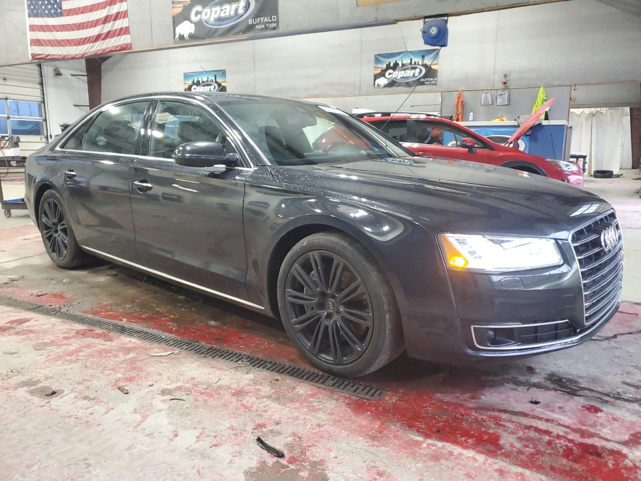 2015 Audi A8 VIN WAU32AFD3FN036507 Copart auction photo, rear end / minor dent/scratches damage thumbnail 4