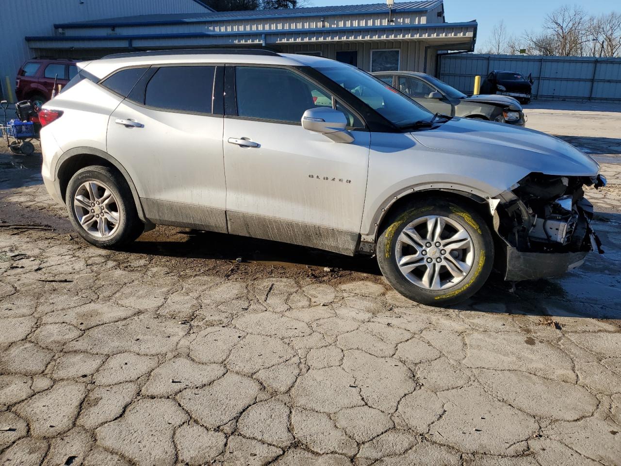 2020 Chevrolet Blazer VIN 3GNKBHRS1LS712365 Copart auction photo, front end / side damage thumbnail 4