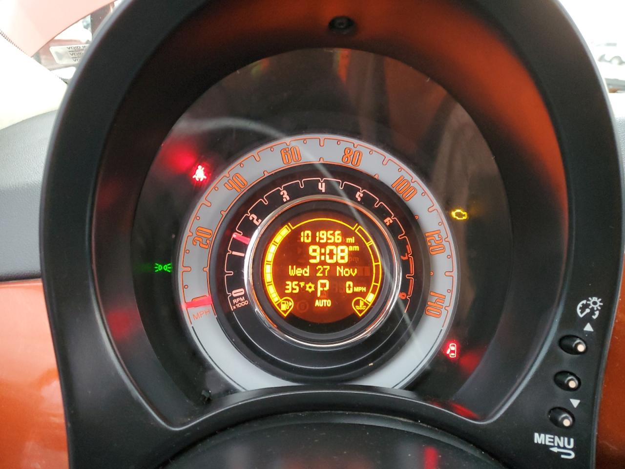 2015 Fiat 500 VIN 3C3CFFAR9FT690486 Copart auction photo, mechanical damage thumbnail 9