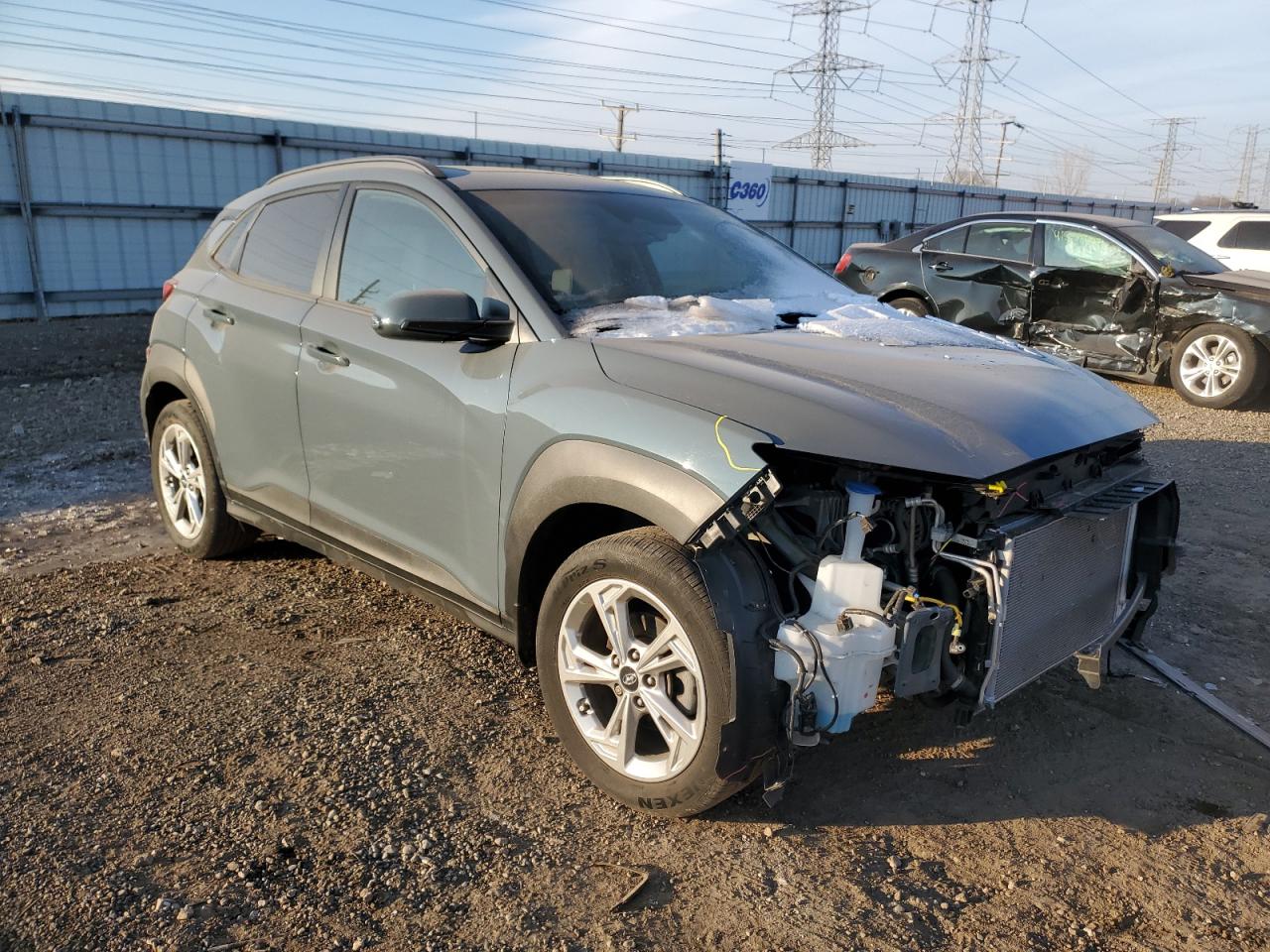 2022 Hyundai Kona VIN KM8K32AB5NU806519 Copart auction photo, front end damage thumbnail 4