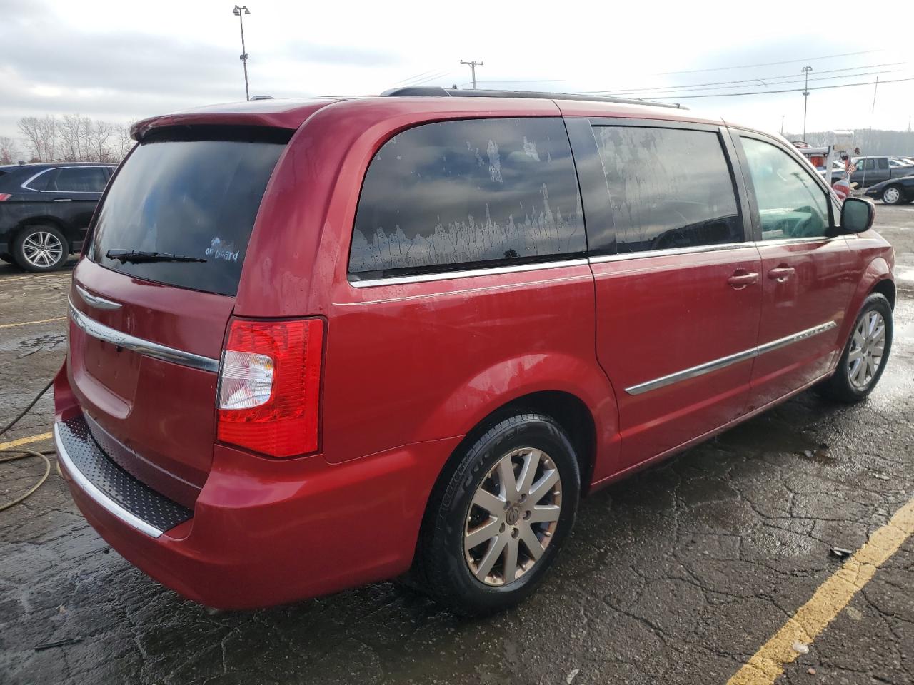 2014 Chrysler Town & Country VIN 2C4RC1BGXER163797 Copart auction photo, front end / side damage thumbnail 3
