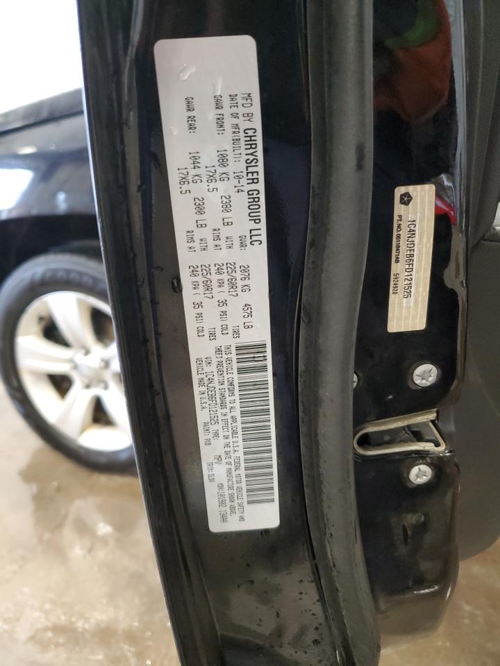 2015 Jeep Compass VIN 1C4NJDEB6FD121525 Copart auction photo, front end damage thumbnail 14