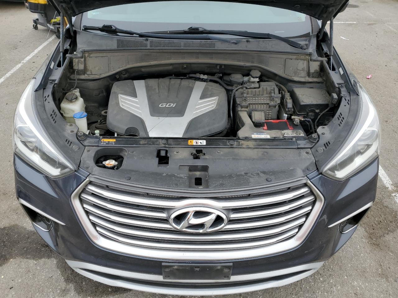 2017 Hyundai Santa Fe VIN KM8SM4HF6HU206355 Copart auction photo, side damage thumbnail 11