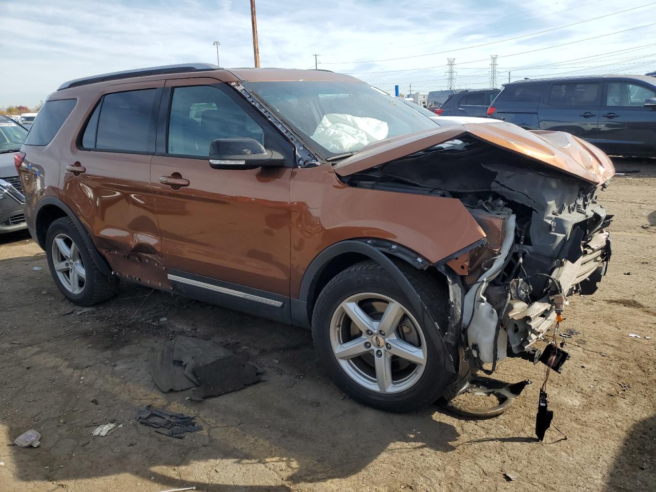 2017 Ford Explorer VIN 1FM5K7D85HGD02777 Copart auction photo, all over damage thumbnail 4