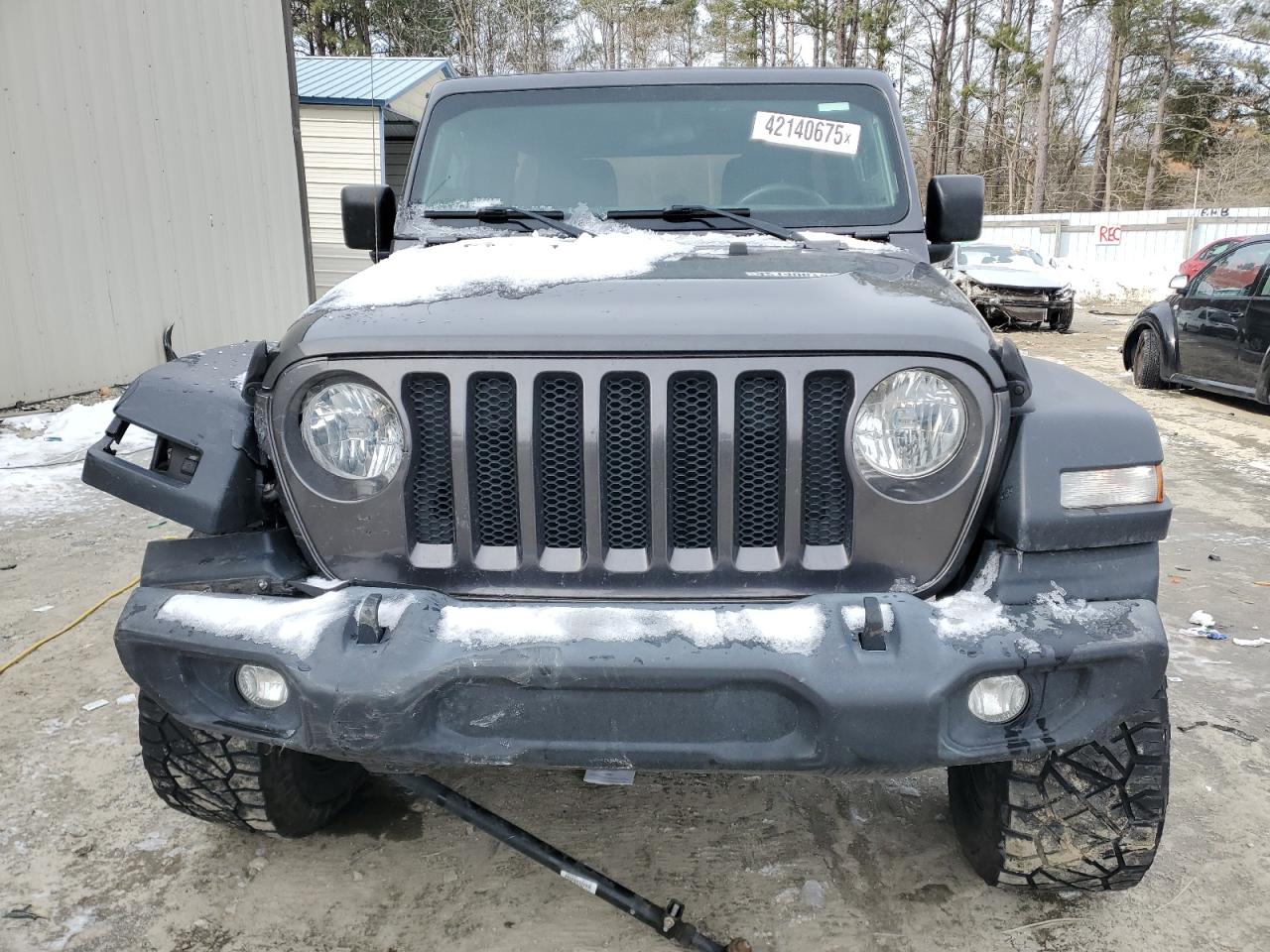 2019 Jeep Wrangler VIN 1C4HJXDG0KW540190 Copart auction photo, undercarriage / front end damage thumbnail 5