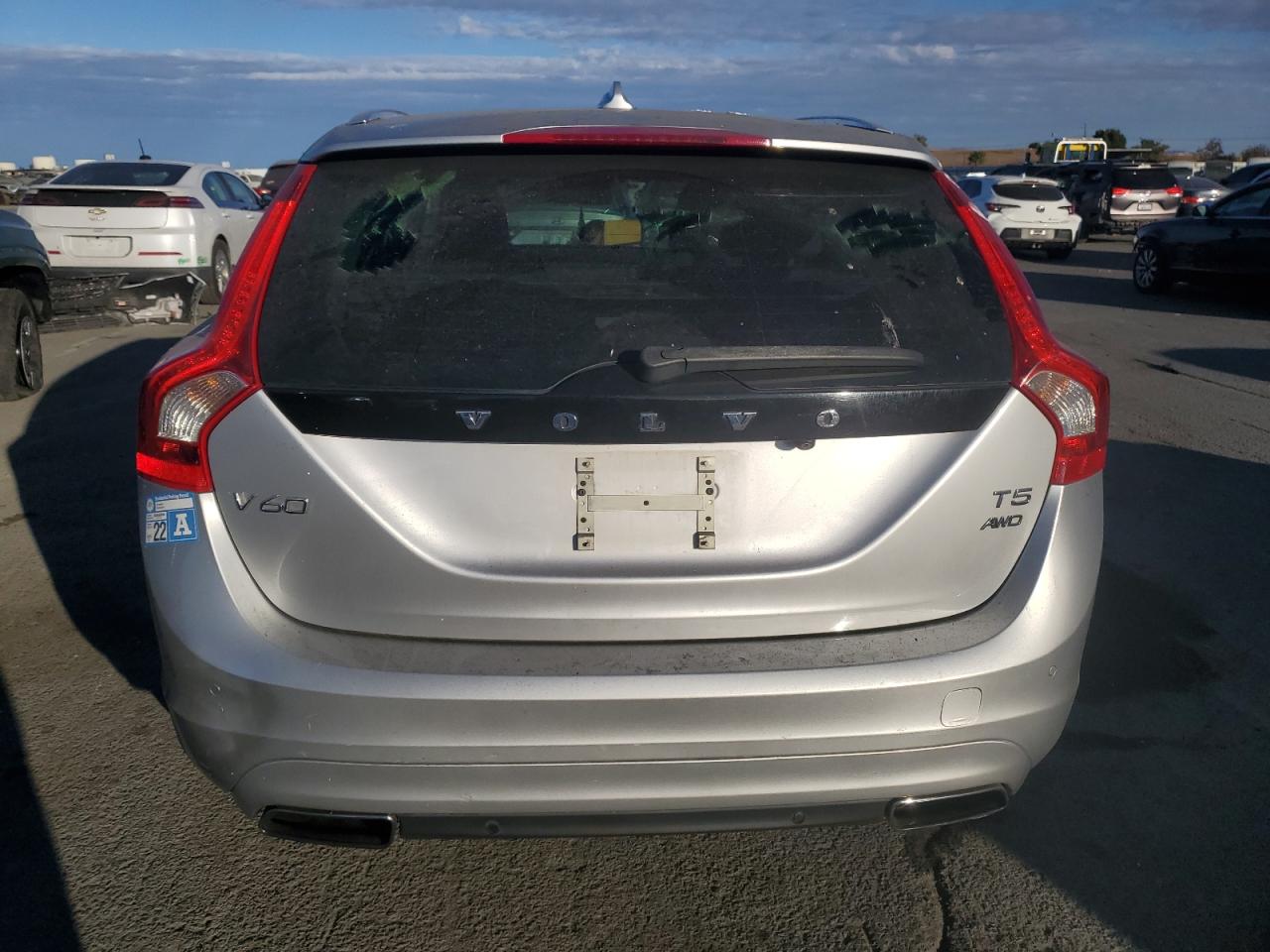 2015 Volvo V60 VIN YV1612SB6F1211119 Copart auction photo, all over damage thumbnail 6