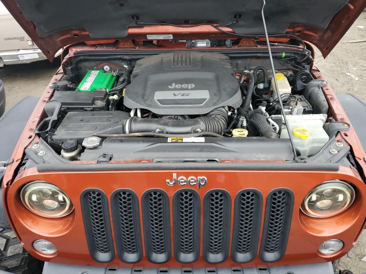 2014 Jeep Wrangler VIN 1C4BJWFG0EL187243 Copart auction photo, undercarriage damage thumbnail 11