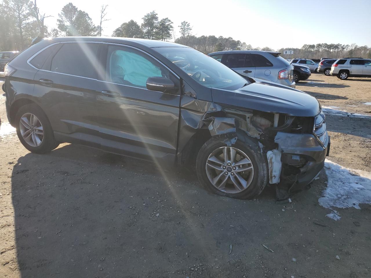 2015 Ford Edge VIN 2FMTK4J93FBB82503 Copart auction photo, all over damage thumbnail 4