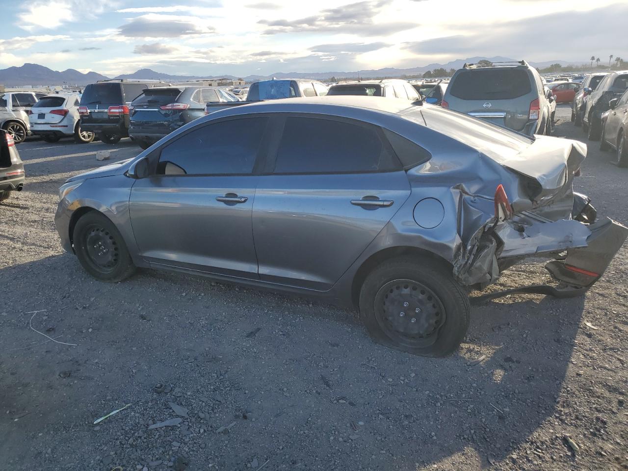2019 Hyundai Accent VIN 3KPC24A34KE073633 Copart auction photo, all over damage thumbnail 2