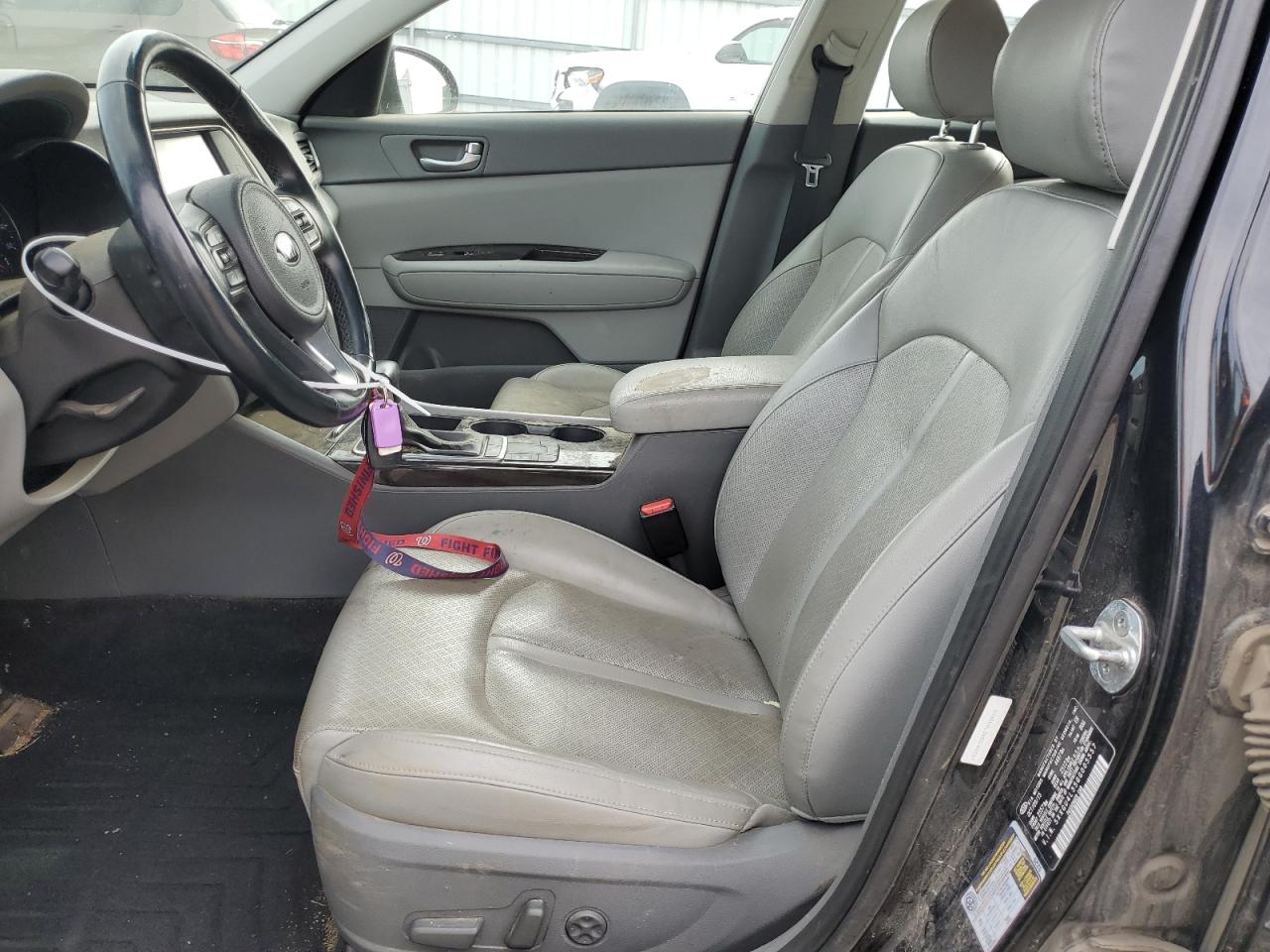 2016 KIA Optima VIN 5XXGU4L35GG005557 Copart auction photo, front end / side damage thumbnail 7