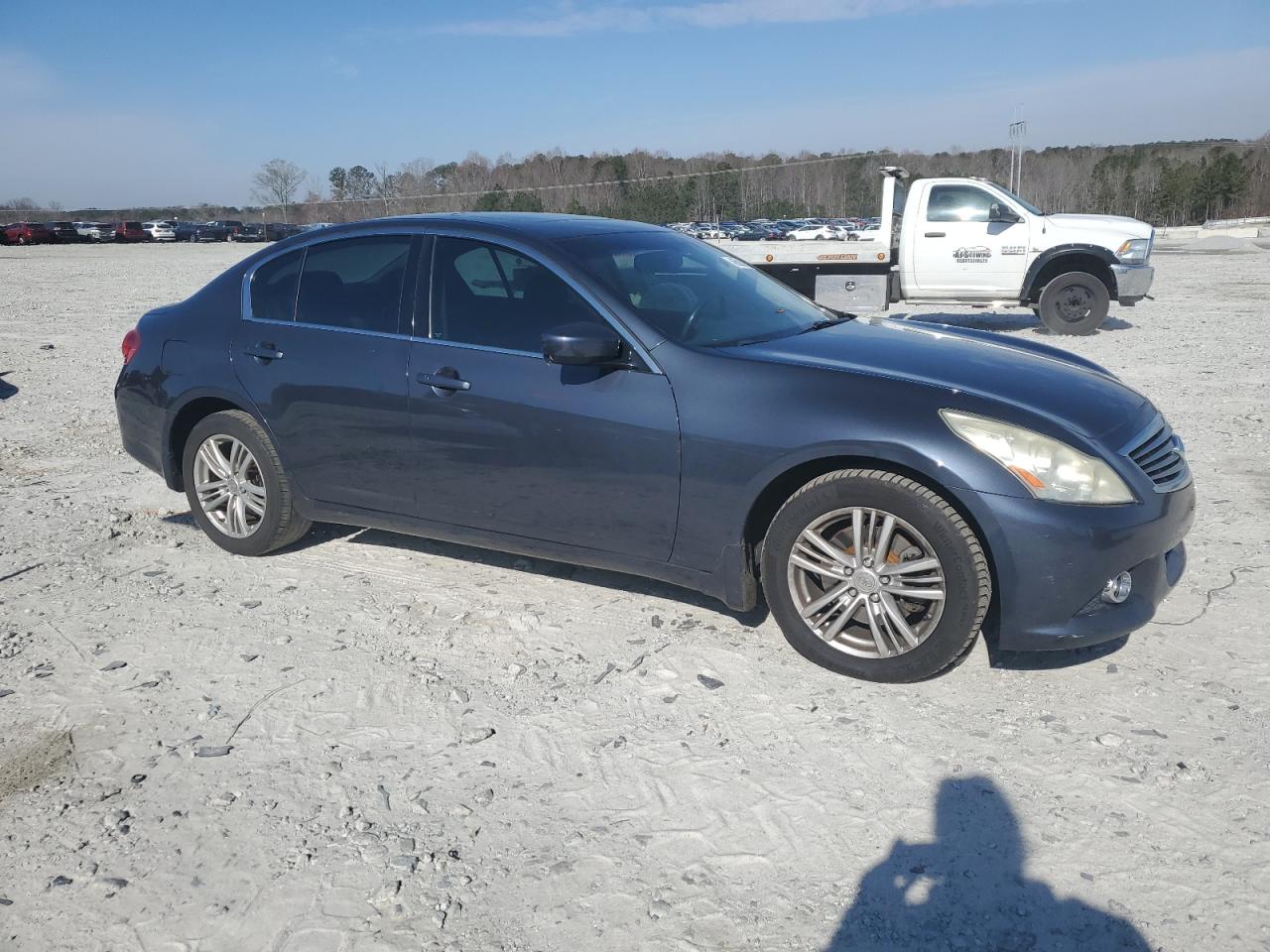 2011 Infiniti G VIN JN1CV6AR4BM353161 Copart auction photo, side / rear end damage thumbnail 4