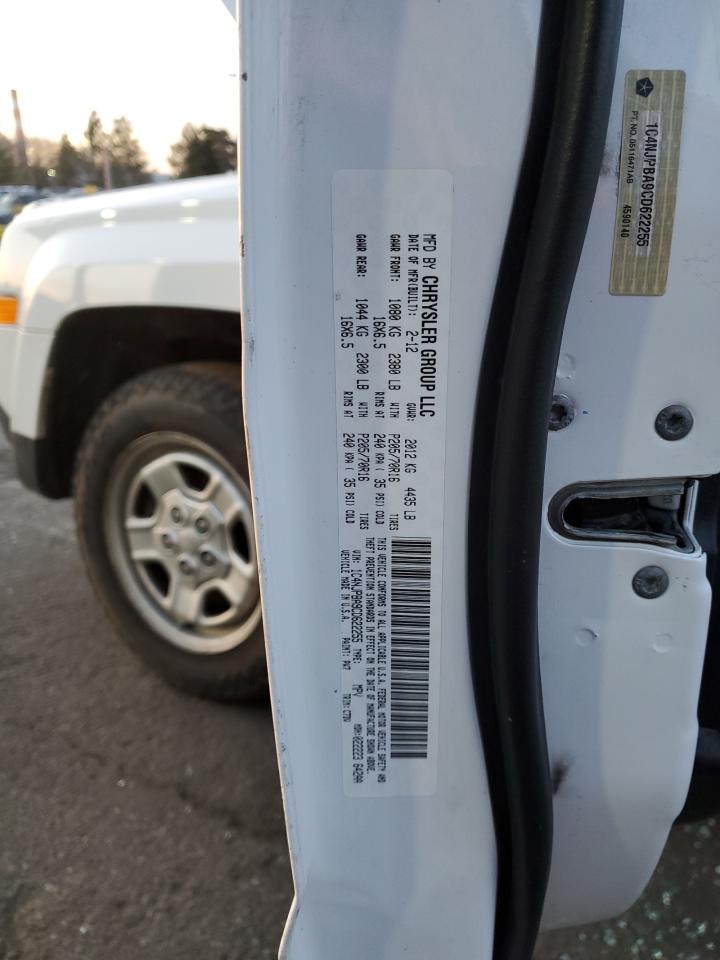 2012 Jeep Liberty (Patriot) VIN 1C4NJPBA9CD622255 Copart auction photo, minor dent/scratches damage thumbnail 12