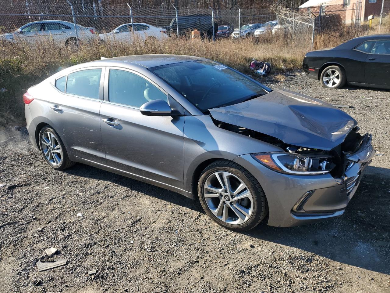 2017 Hyundai Elantra VIN KMHD84LF6HU182921 Copart auction photo, front end / minor dent/scratches damage thumbnail 4
