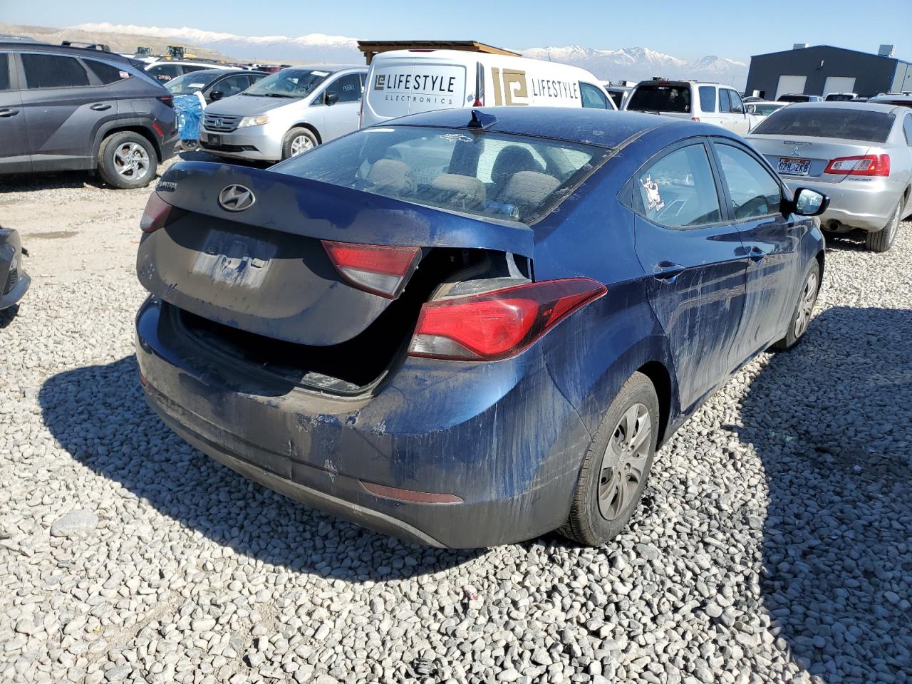 2016 Hyundai Elantra VIN 5NPDH4AE7GH701059 Copart auction photo, mechanical damage thumbnail 3