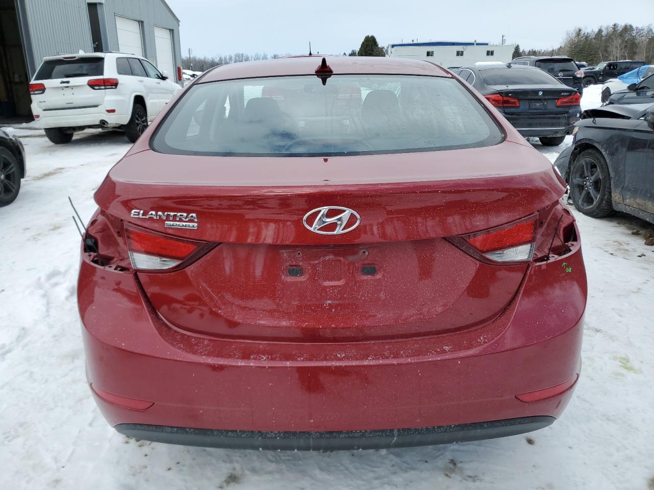 2016 Hyundai Elantra VIN KMHDH4AEXGU626911 Copart auction photo, front end / side damage thumbnail 6