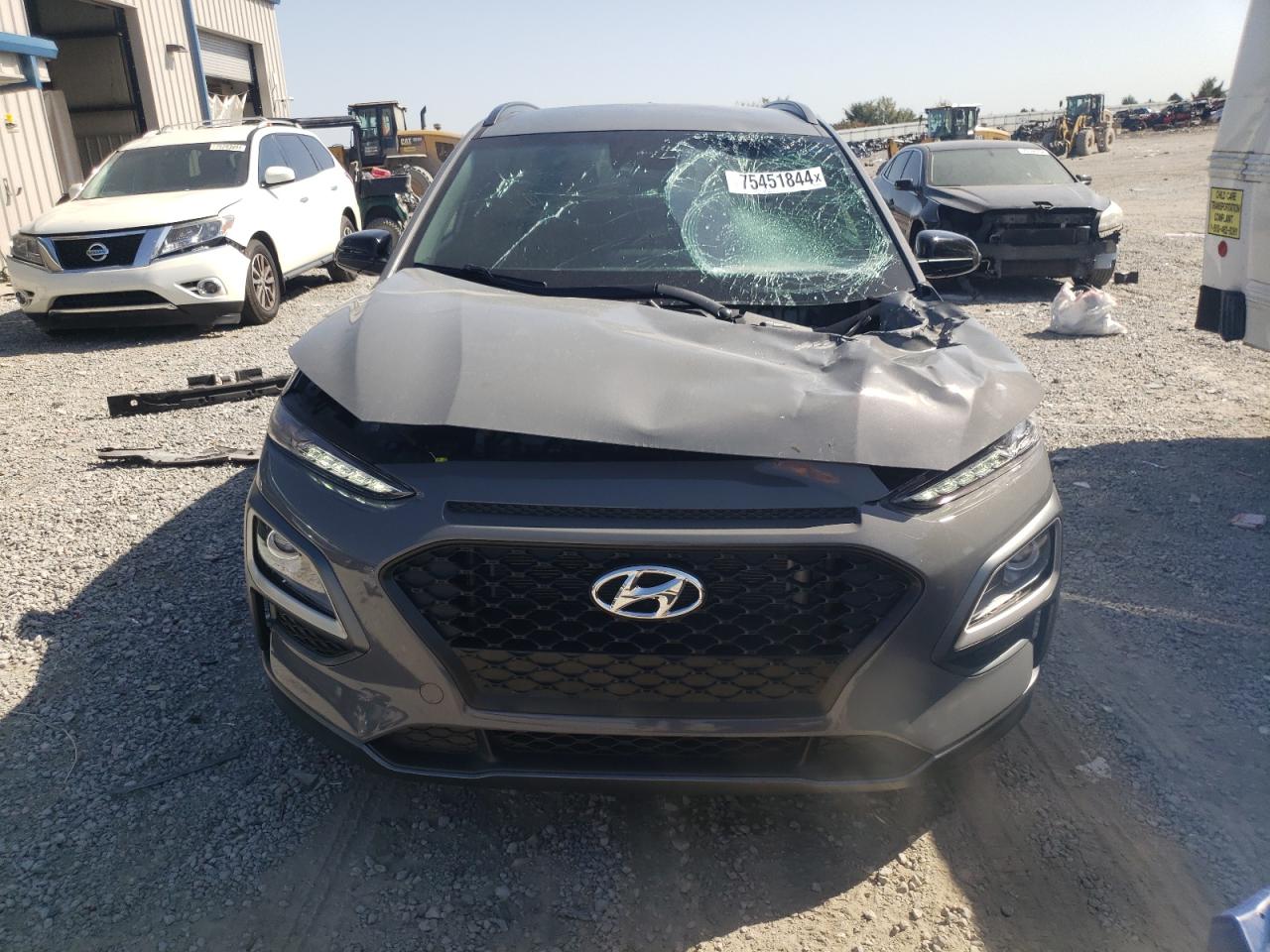 2021 Hyundai Kona VIN KM8K6CA53MU687603 Copart auction photo, front end / undercarriage damage thumbnail 5