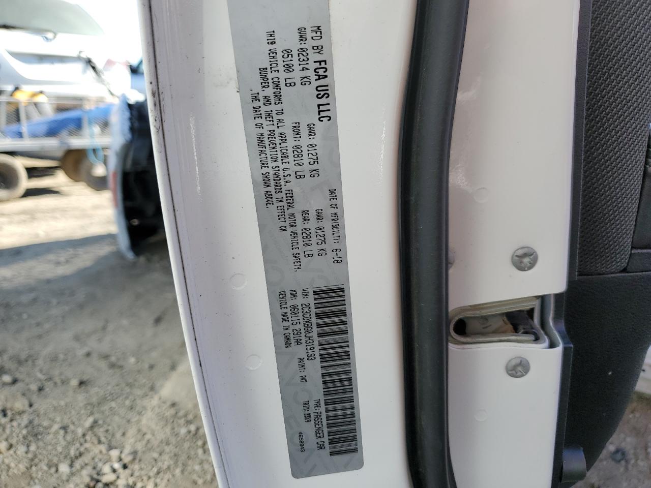 2018 Dodge Charger VIN 2C3CDXBG0JH319193 Copart auction photo, all over damage thumbnail 13