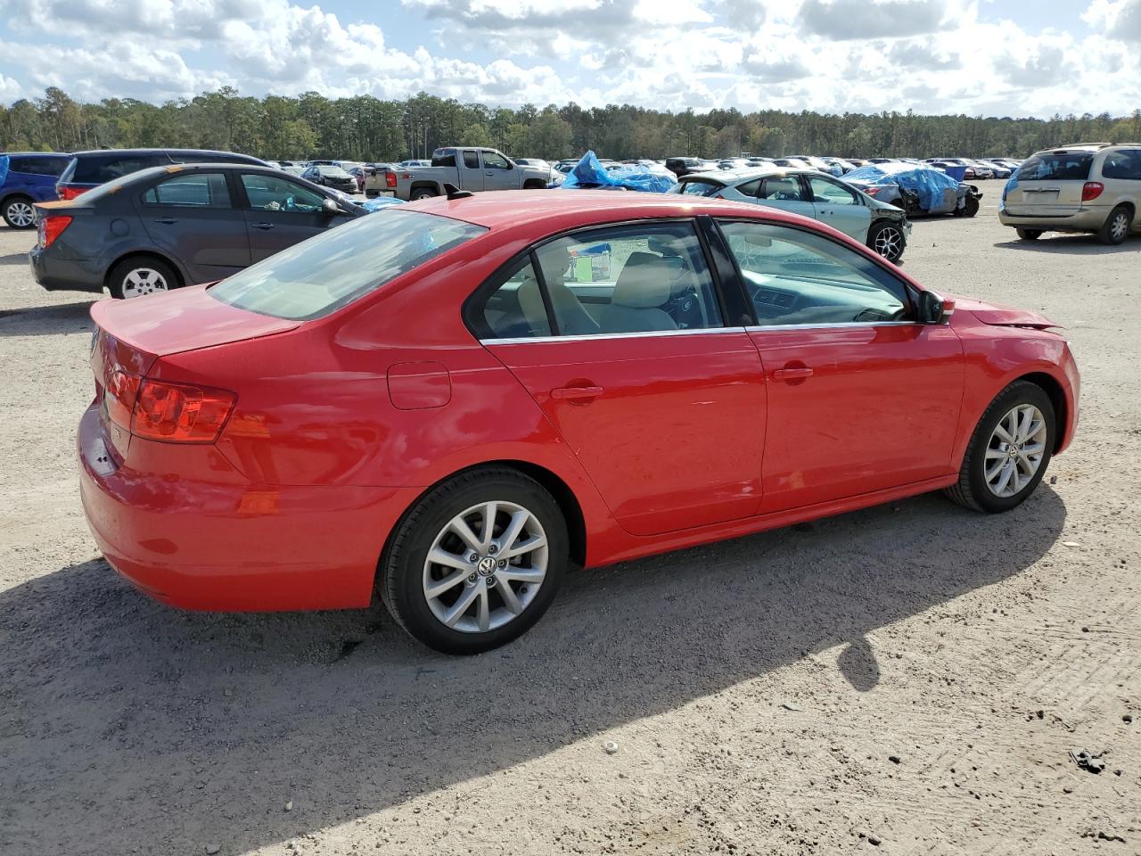 2014 Volkswagen Jetta VIN 3VWD17AJ7EM387453 Copart auction photo, front end damage thumbnail 3