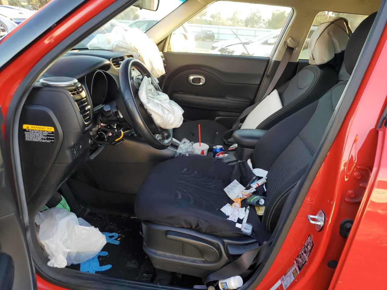 2016 KIA Soul VIN KNDJP3A51G7294781 Copart auction photo, vandalism damage thumbnail 7