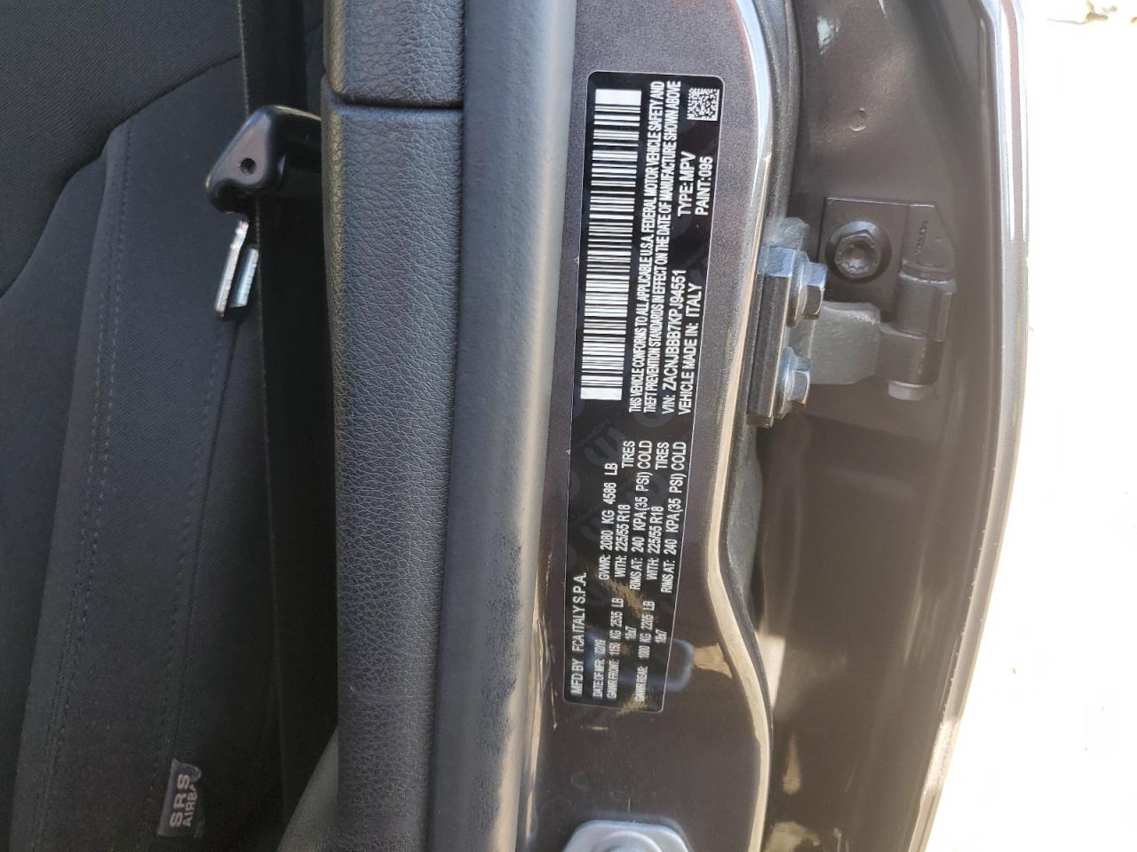 2019 Jeep Renegade VIN ZACNJBBB7KPJ94551 Copart auction photo, rear end / side damage thumbnail 14
