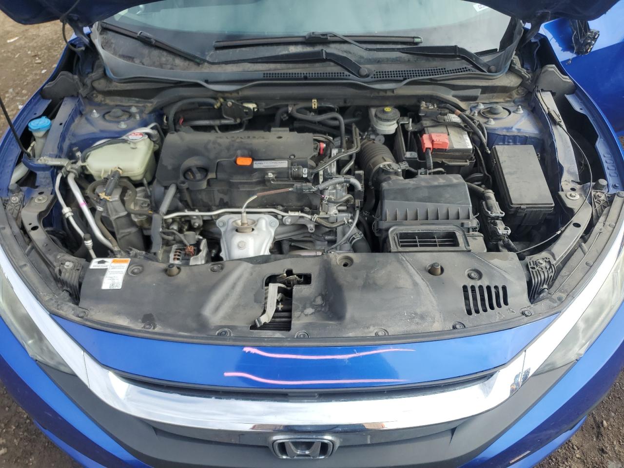 2016 Honda Civic VIN 2HGFC2F80GH555984 Copart auction photo, side / rear end damage thumbnail 11