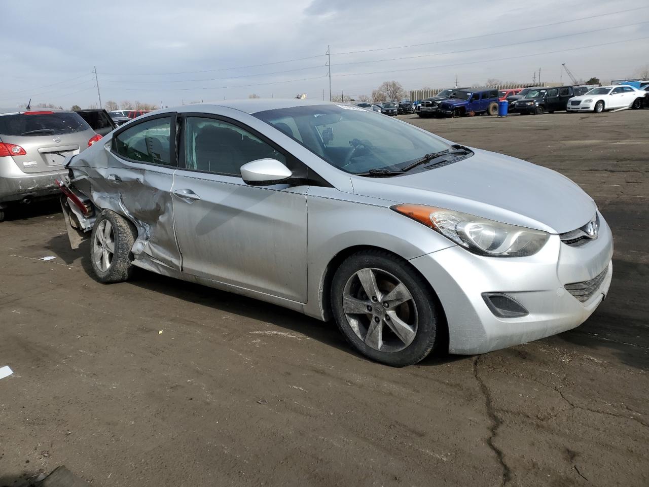 2011 Hyundai Elantra VIN 5NPDH4AE9BH043401 Copart auction photo, rear end / side damage thumbnail 4
