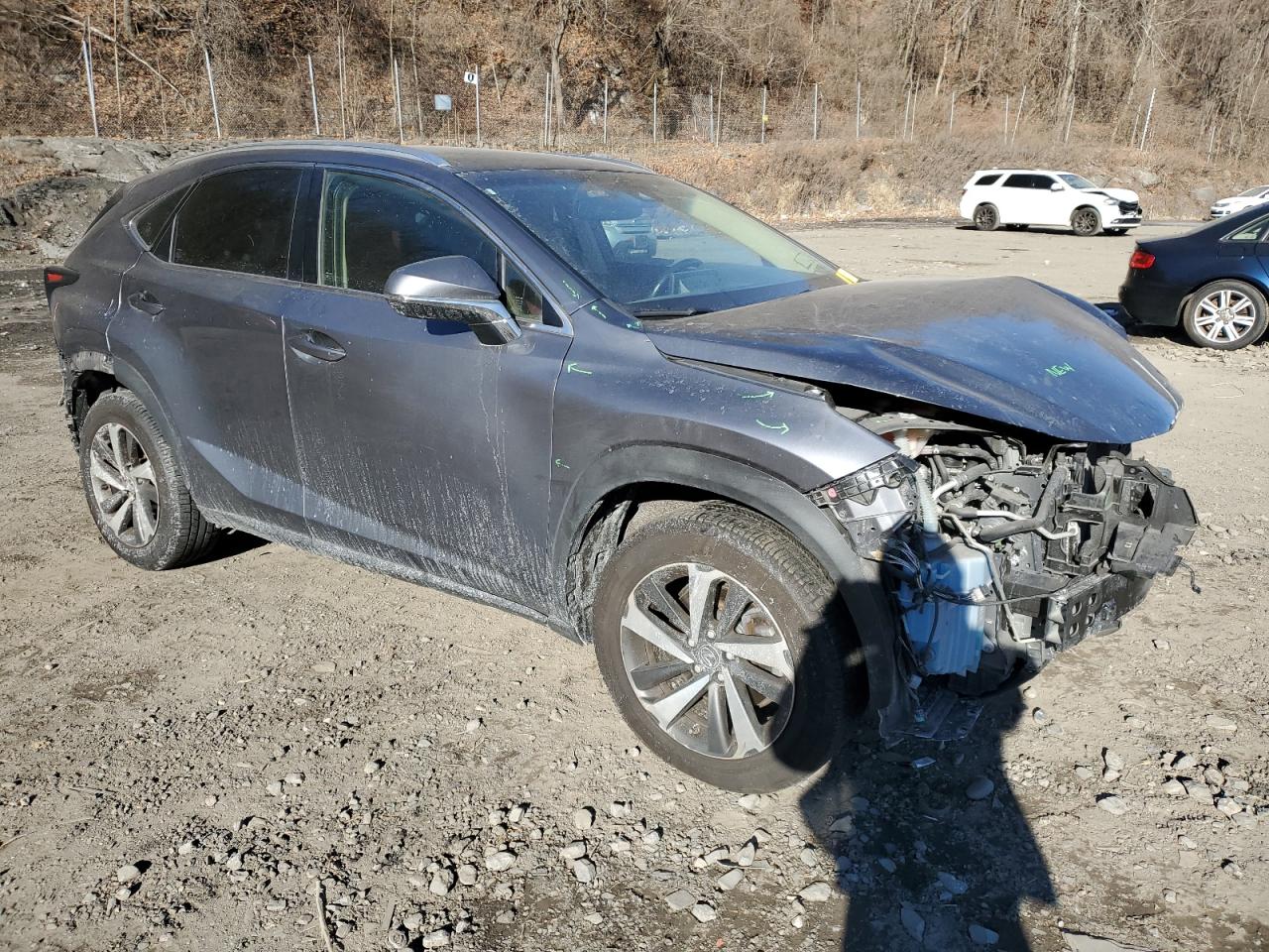 2019 Lexus NX VIN JTJBARBZ7K2214428 Copart auction photo, all over / front end damage thumbnail 4