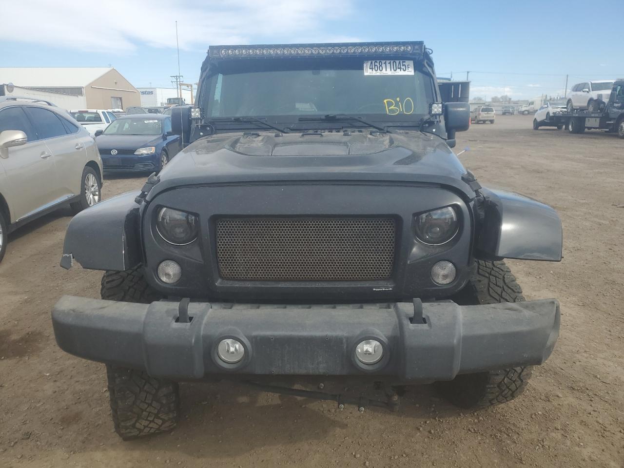 2015 Jeep Wrangler VIN 1C4BJWEGXFL601728 Copart auction photo, front end / undercarriage damage thumbnail 5