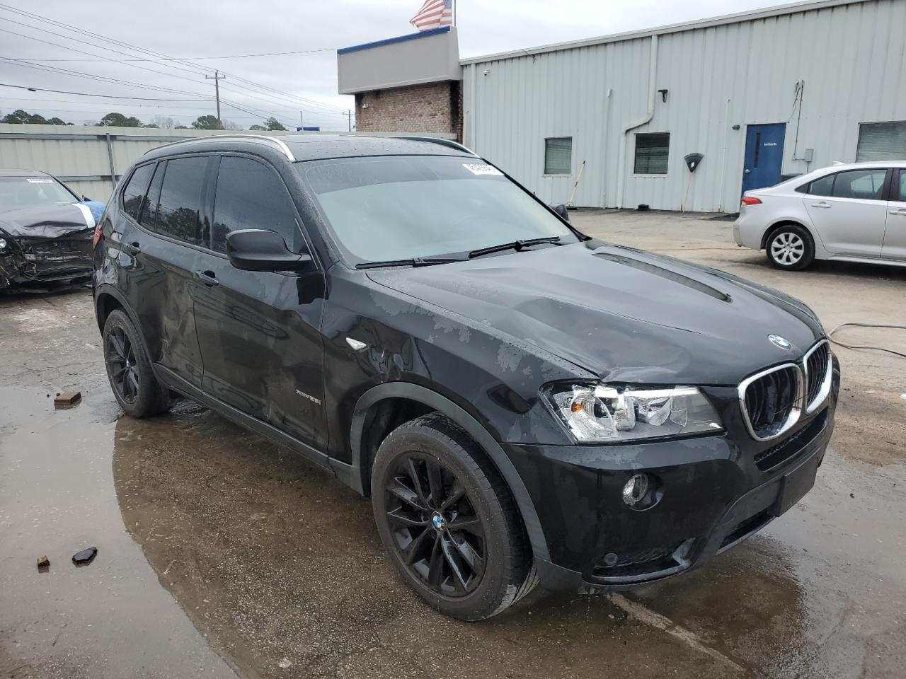 2013 BMW X3 VIN 5UXWX9C55D0A10841 Copart auction photo, front end / side damage thumbnail 4