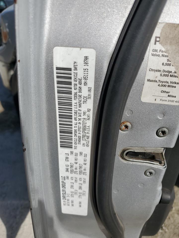 2011 Dodge RAM VIN 1D7RB1GP8BS672718 Copart auction photo, hail damage thumbnail 12