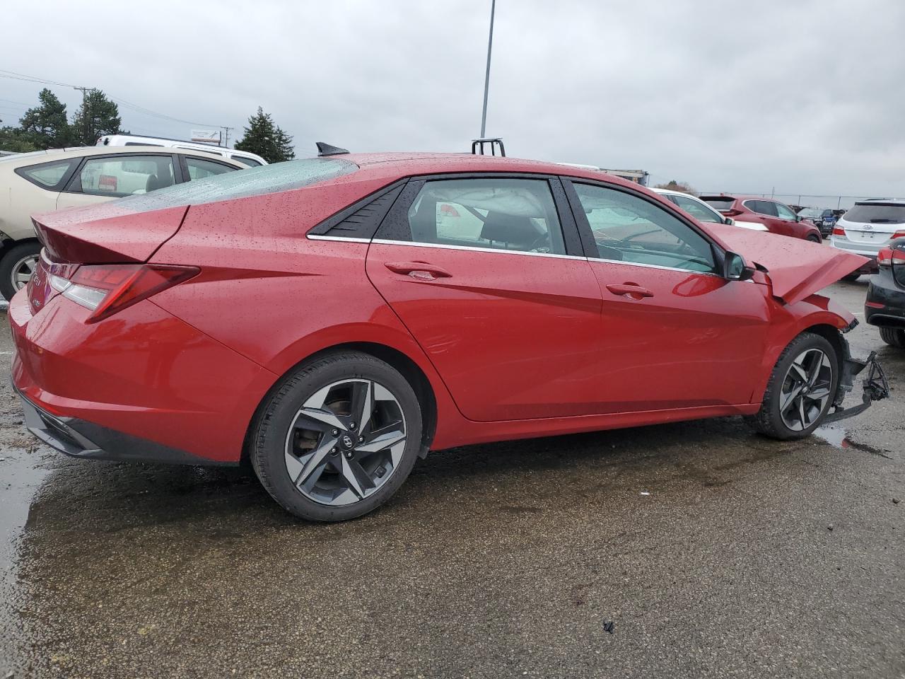 2021 Hyundai Elantra VIN KMHLP4AG2MU072632 Copart auction photo, front end / side damage thumbnail 3
