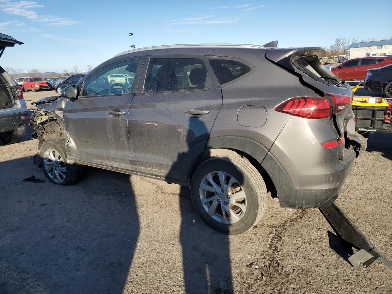 2020 Hyundai Tucson VIN KM8J3CA47LU123639 Copart auction photo, front end / rear end damage thumbnail 2