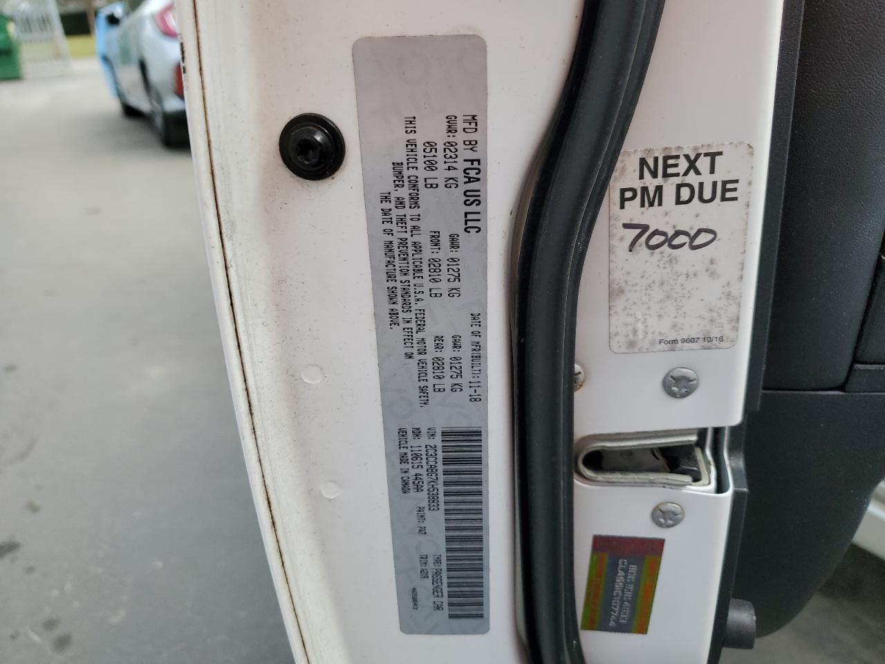 2019 Chrysler 300 VIN 2C3CCABG7KH538833 Copart auction photo, front end / side damage thumbnail 14
