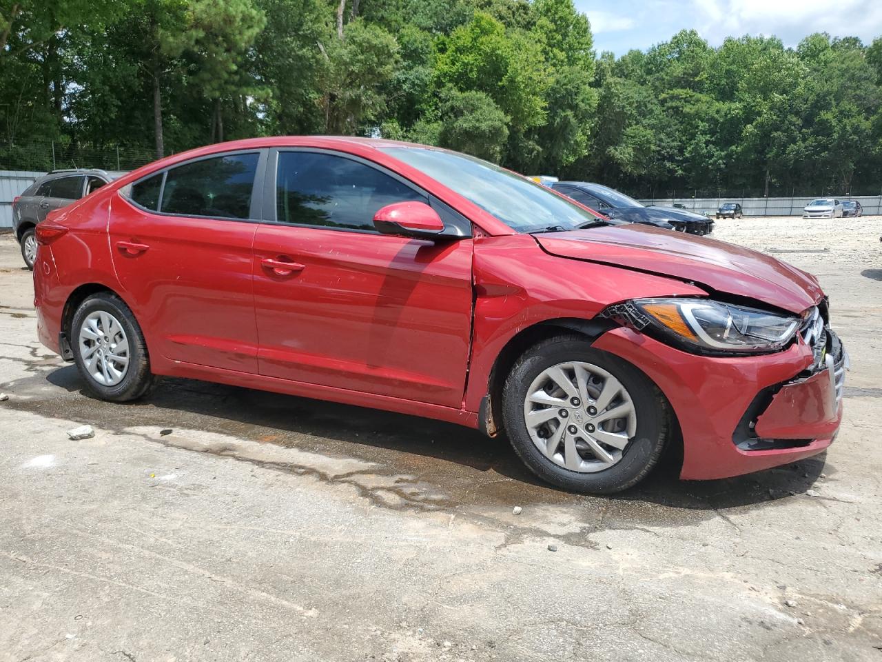 2017 Hyundai Elantra VIN KMHD74LF2HU377482 Copart auction photo, front end damage thumbnail 4