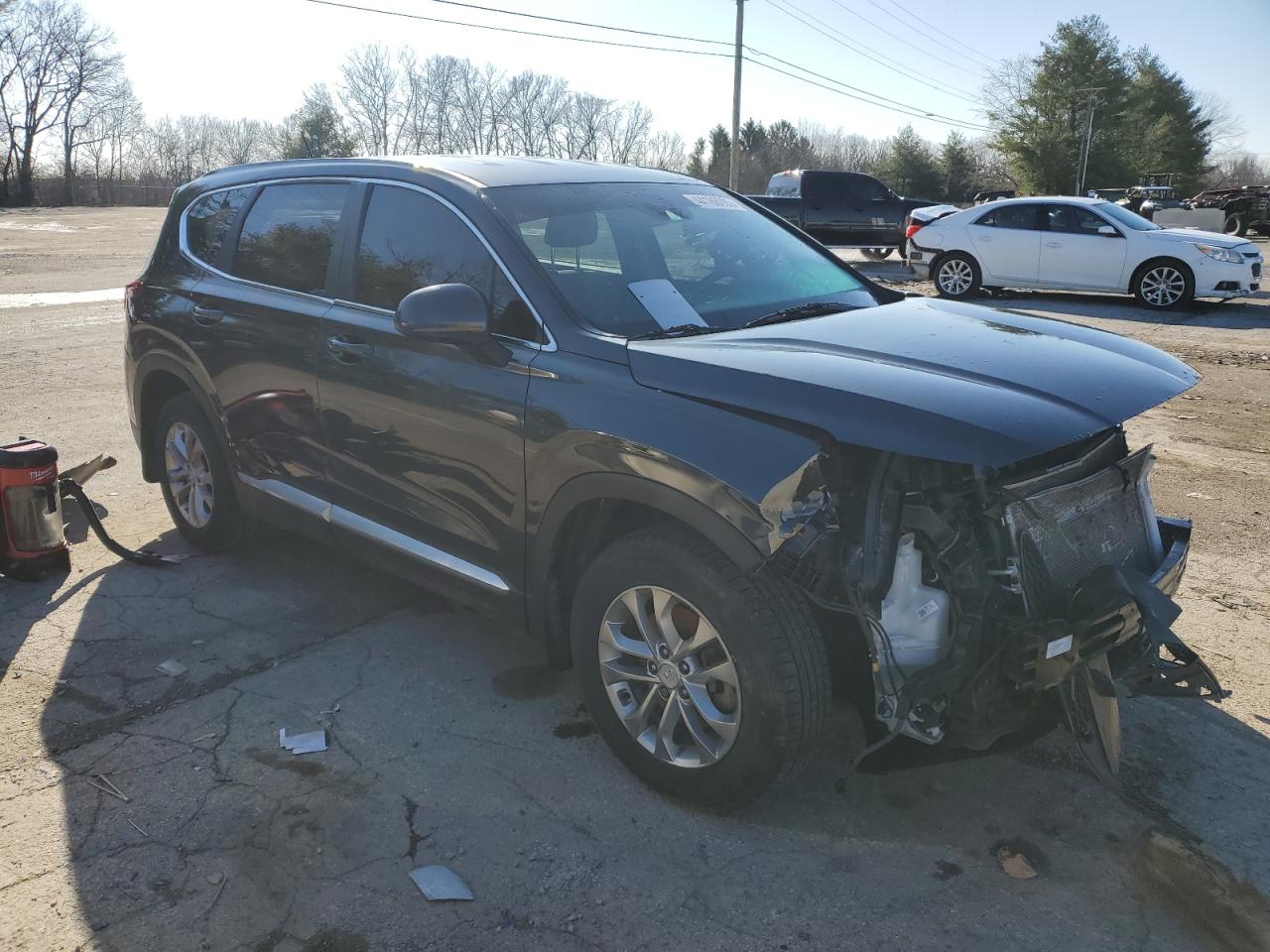 2020 Hyundai Santa Fe VIN 5NMS2CAD8LH191516 Copart auction photo, front end damage thumbnail 4